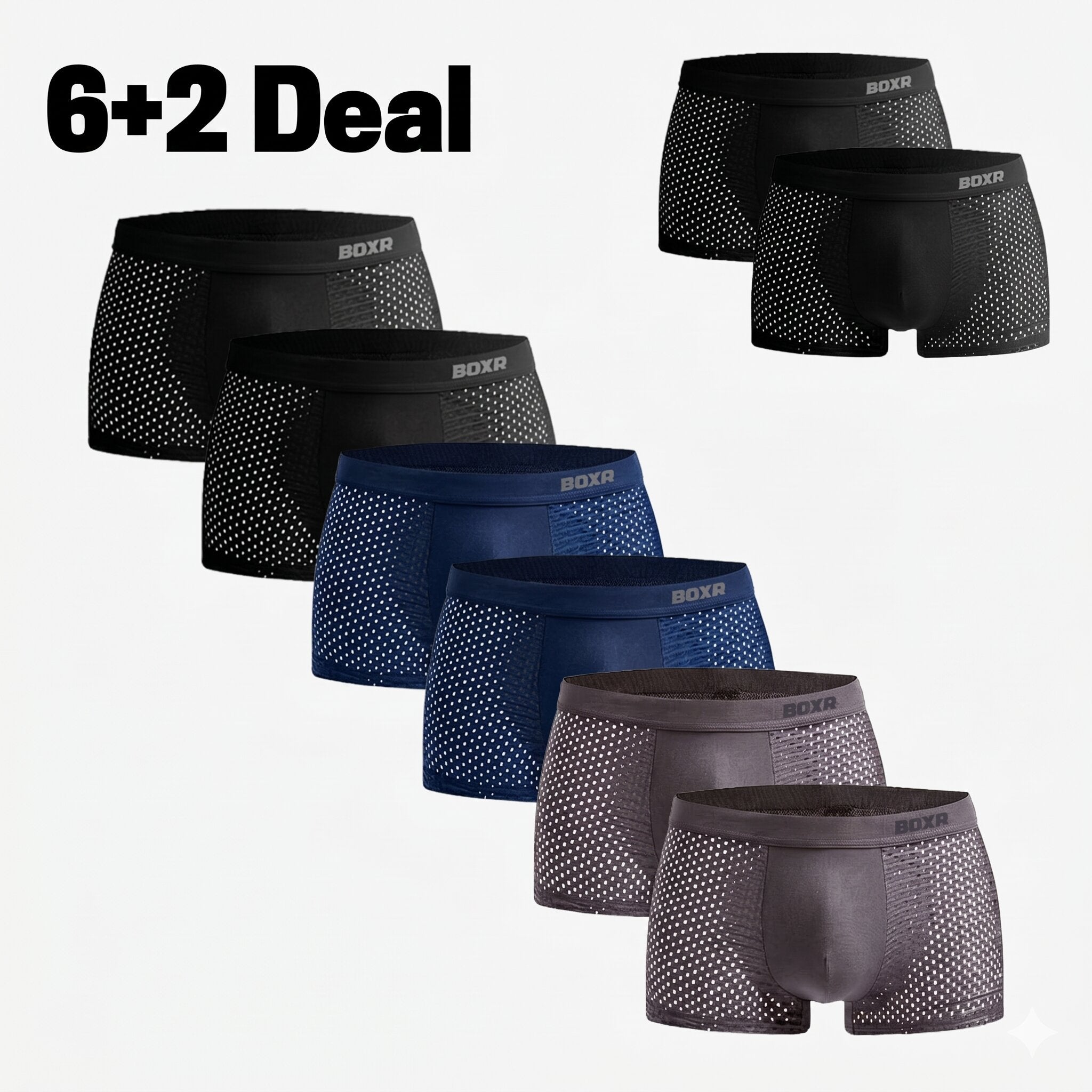 Bamboo Boxer Shorts Original Buy 6, Get 2 Free